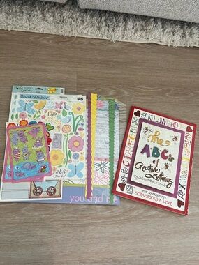 Scrapbook Bright Multicolor Home Art Mixed Media Pack for baby girls